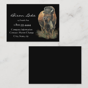 Bisonte preto elegante, cartão de visita do búfa