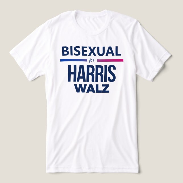 Bissexual para Harris Walz (Design frontal)