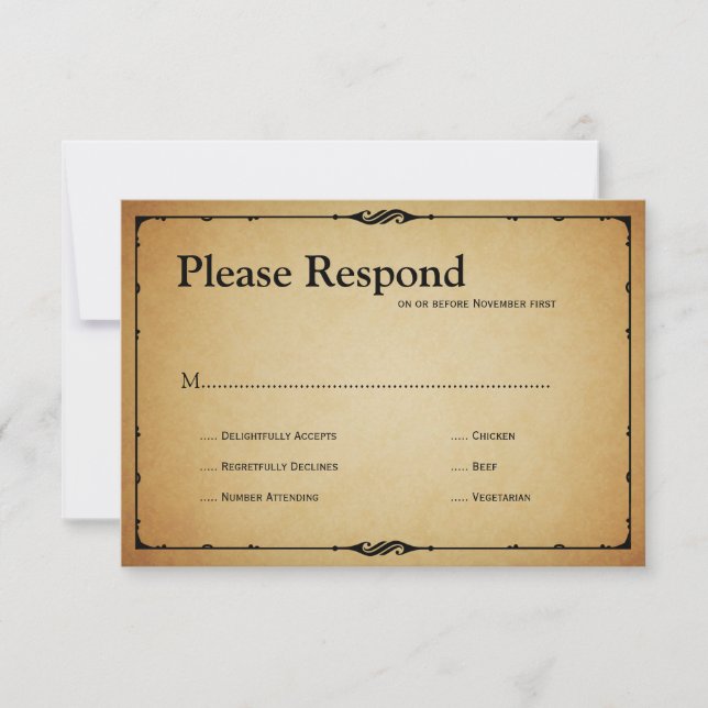 Bistro Wedding rsvp (Frente)
