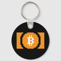 Bitcoin Cash BCH Logotipo de 8 Bits | Chaveiro Bás
