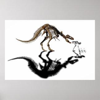 Biting dinosaur poster