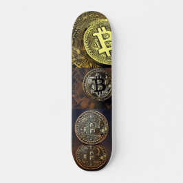 Bitmoney Art Design on Skateboard