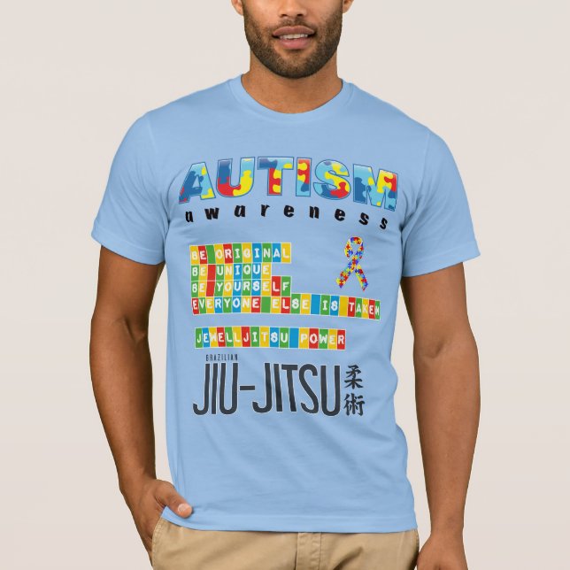 BJJ com Camiseta Autismo (Frente)