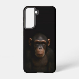 Black 4 Luxe  Galaxy S21 Case, Serene Chimpanzee