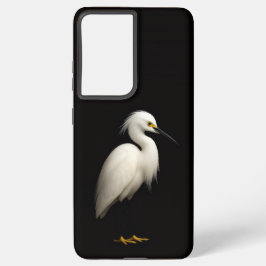 Black 4 Luxe Galaxy S21 Ultra, Elegant Snowy Egret