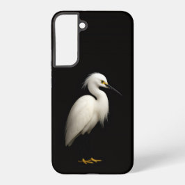 Black 4 Luxe Galaxy S22 Plus, Elegant Snowy Egret