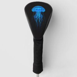 Black 4 Luxe Golf Driver Cover, Blue Jellyfish