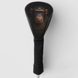Black 4 Luxe Golf Driver Cover, Serene Chimpanzee
