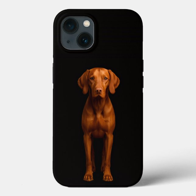 Black 4 Luxe iPhone 13, Agile Vizsla Dog (Verso)