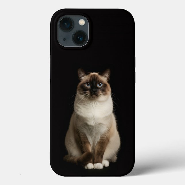 Black 4 Luxe iPhone 13, Birmanese Cat (Verso)