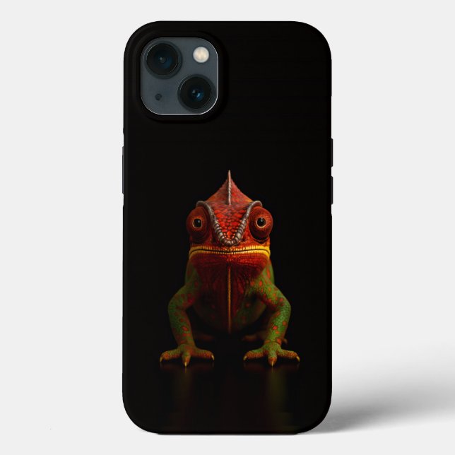 Black 4 Luxe iPhone 13, Camaleão Pantera Oriental  (Verso)