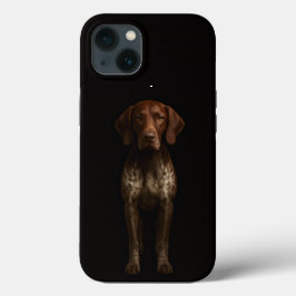 Black 4 Luxe iPhone 13, Cão Pointer Alemão