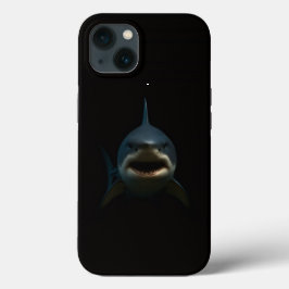 Black 4 Luxe iPhone 13 Case, Great White Shark