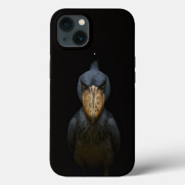 Black 4 Luxe iPhone 13, Exotic Shoebill Bird