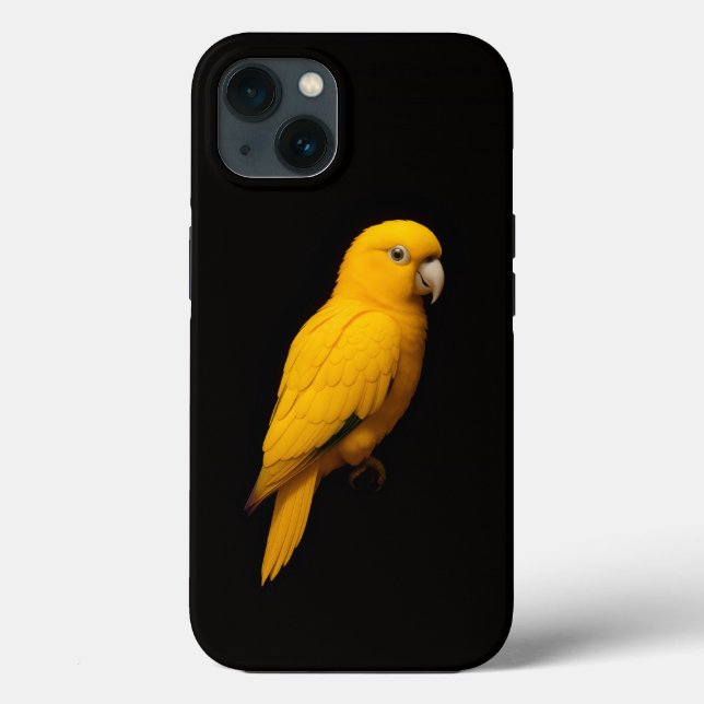 Black 4 Luxe iPhone 13, Golden Parakeet (Verso)