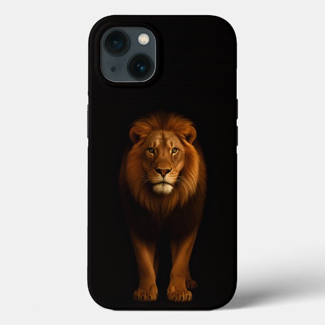 Black 4 Luxe iPhone 13, Majestic Lion (Verso)