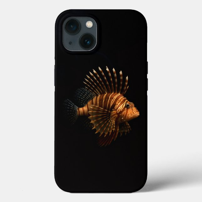 Black 4 Luxe iPhone 13, Red Lionfish (Verso)