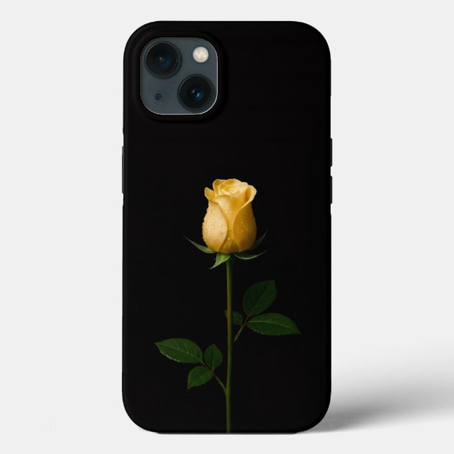 Black 4 Luxe iPhone 13, Sunlit Yellow Rose (Verso)