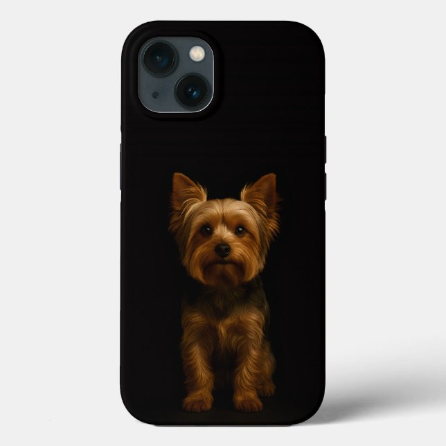 Black 4 Luxe iPhone 13, Yorkshire Terrier (Verso)