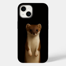 Black 4 Luxe iPhone 14 Case, Elegant Weasel