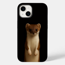Black 4 Luxe iPhone 14 Case, Elegant Weasel