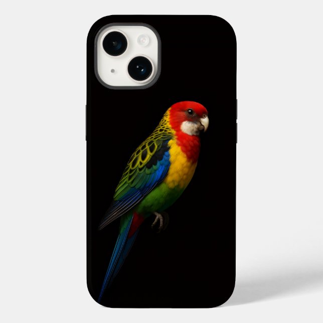 Black 4 Luxe iPhone 14 Case-Mate, Eastern Rosella (Verso)