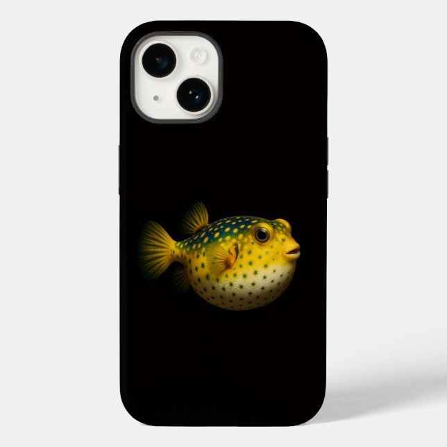 Black 4 Luxe iPhone 14 Case-Mate, Putterfish (Verso)