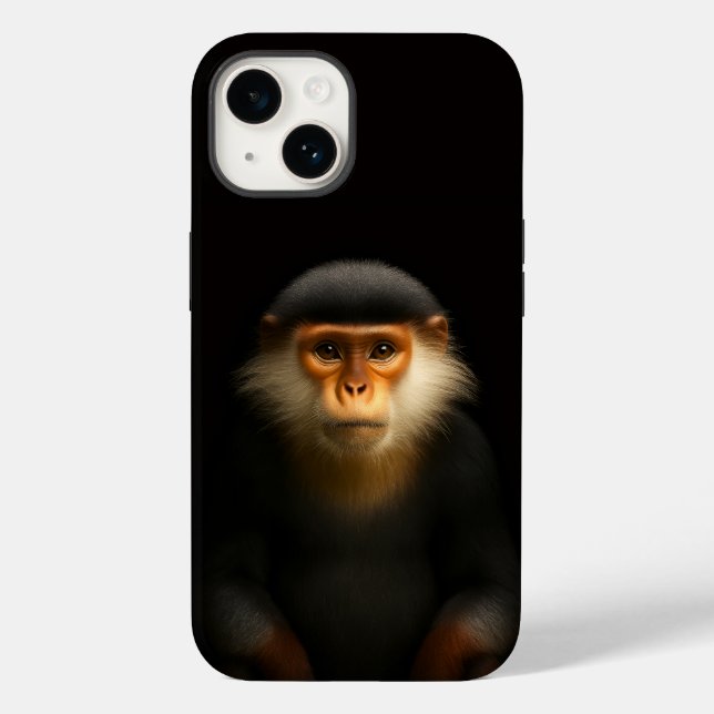 Black 4 Luxe iPhone 14 Case-Mate, Red Douc Langur (Verso)