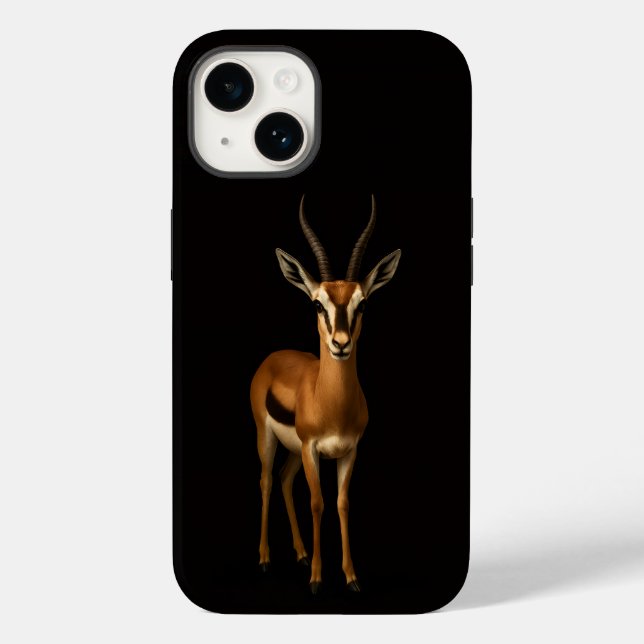 Black 4 Luxe iPhone 14 Mate, Elegant Gazella (Verso)