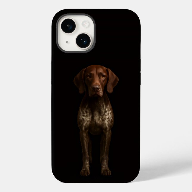 Black 4 Luxe iPhone 14 Mate, German Pointer Dog (Verso)