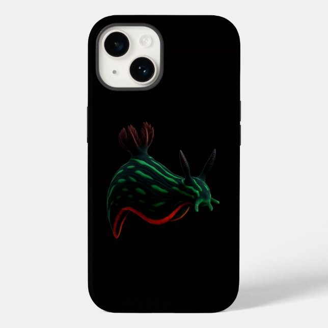 Black 4 Luxe iPhone 14 Mate, Neon Sea Slug (Verso)
