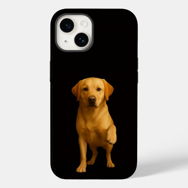 Black 4 Luxe iPhone 14 Mate, Tender Labrador (Verso)