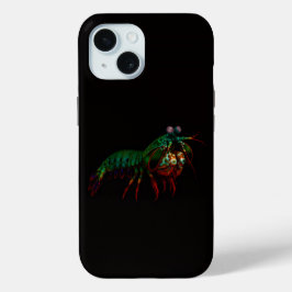 Black 4 Luxe iPhone 15 Case, Mantis Shrimp