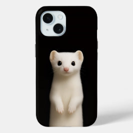 Black 4 Luxe iPhone 15 Case, Stylish Ermine