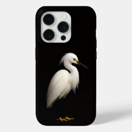 Black 4 Luxe iPhone 15 Pro Mate, Snowy Egret