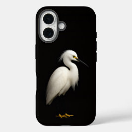 Black 4 Luxe iPhone 16 Case-Mate, Snowy Egret