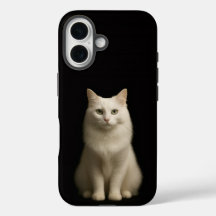 Black 4 Luxe iPhone 16 Mate, Gato Angorá Turco