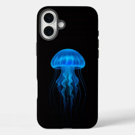 Black 4 Luxe iPhone 16 Plus Mate, Blue Jellyfish