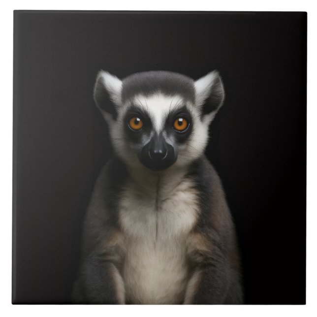 Black 4 Luxe Tile with Gentle Lemur (Frente)