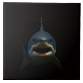 Black 4 Luxe Tile with Great White Shark