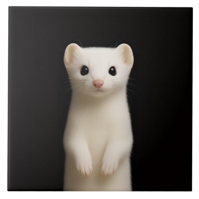 Black 4 Luxe Tile with Stylish Ermine (Frente)