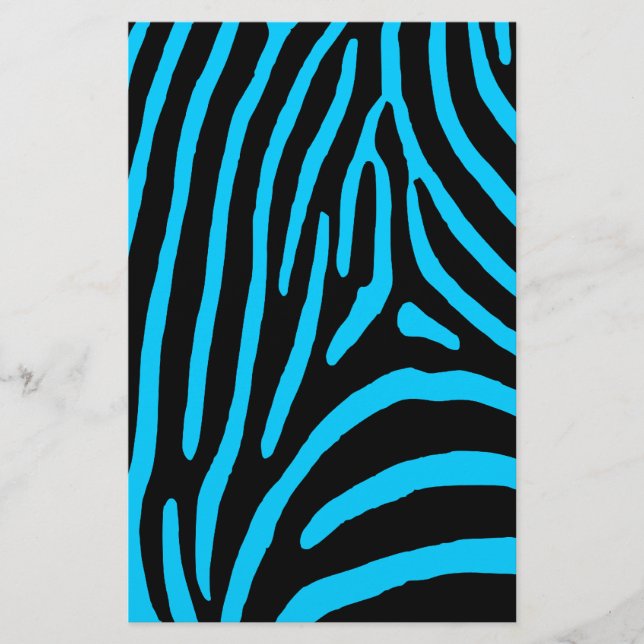 Black and Aqua Zebra Stripes (Frente)