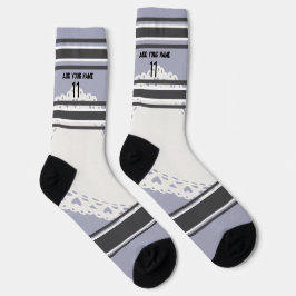 Black and blue & orange - Name Number Socks