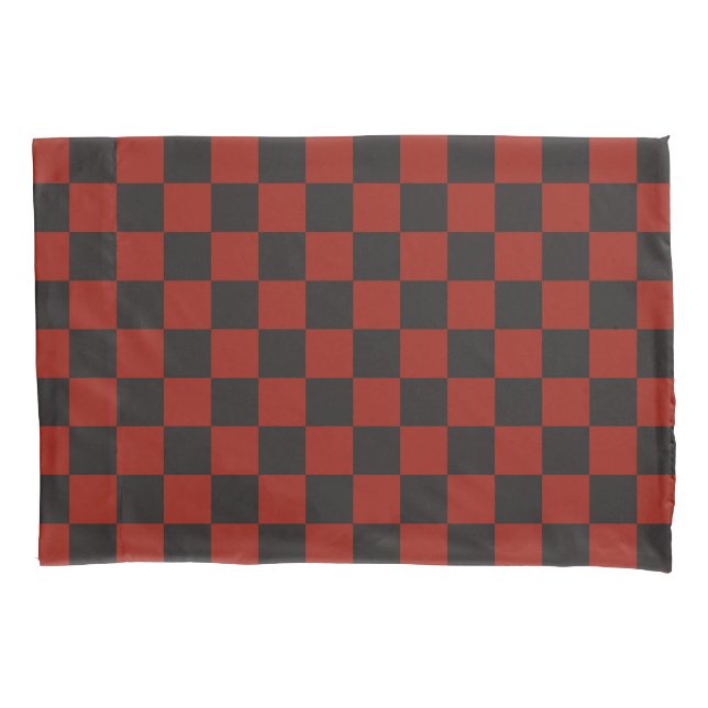Black and Deep red checkerboard pattern (Frente-Esquerda)