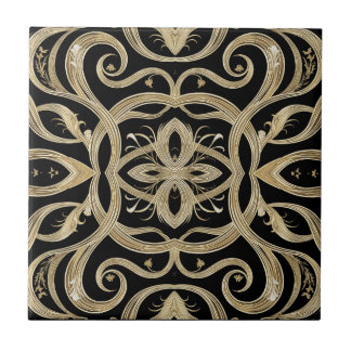 Black and Gold Art Deco Ornate Design