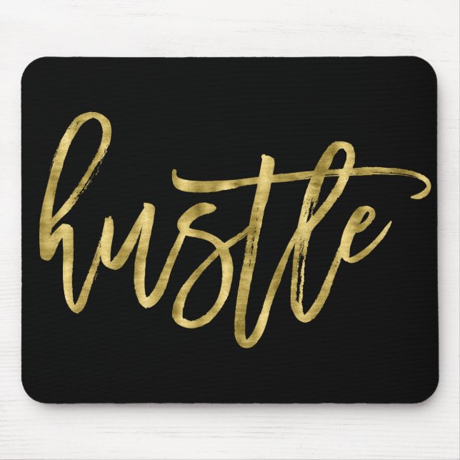 Black And Gold Hustle Mouse Pads (Frente)