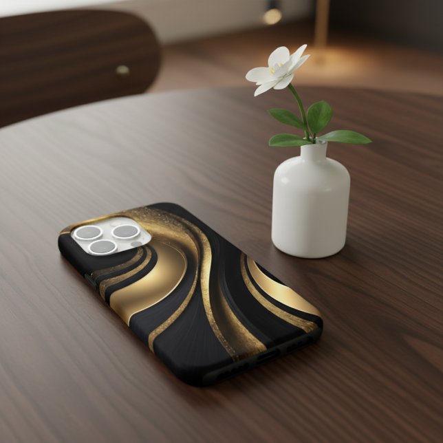 Black and Gold Phone Case (Criador carregado)