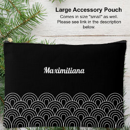 Black and White- Arches Glam Grande Bolsa de Acess