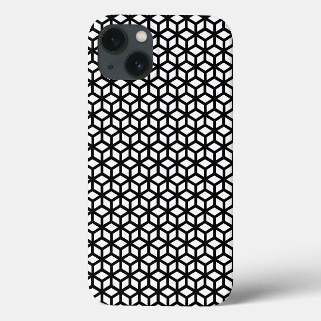 Black And White Cube Pattern (Verso)