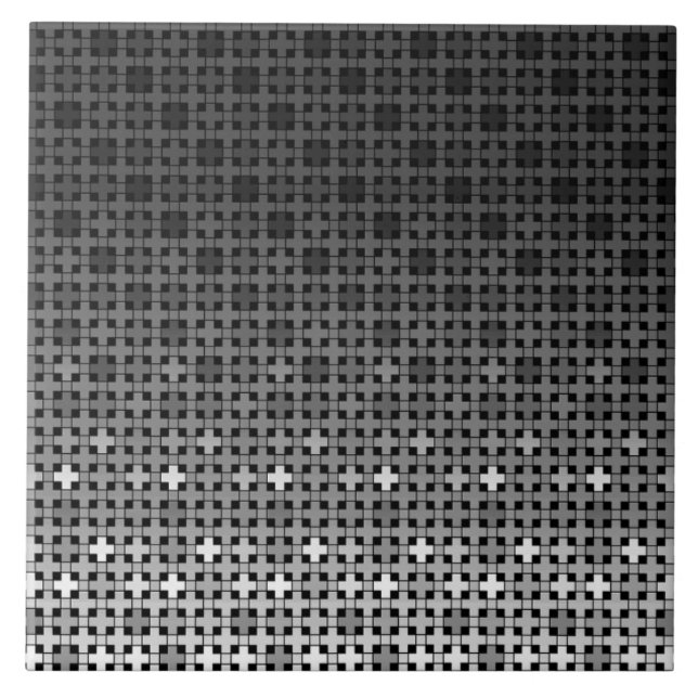 Black and white geometric gradient pattern  (Frente)
